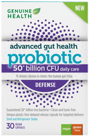 Genuine Health Advanced Gut Health Probiotic Defense 30 V-Caps