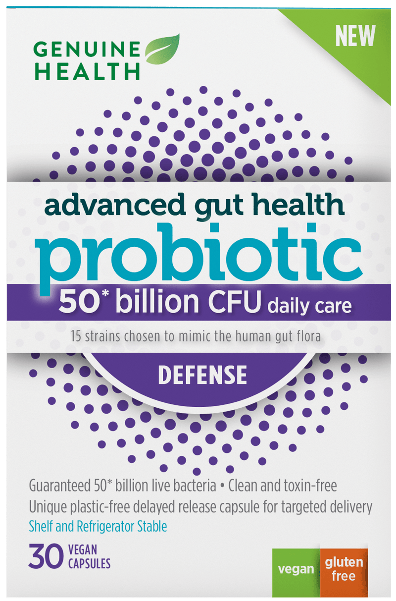 Genuine Health Advanced Gut Health Probiotic Defense 30 V-Caps