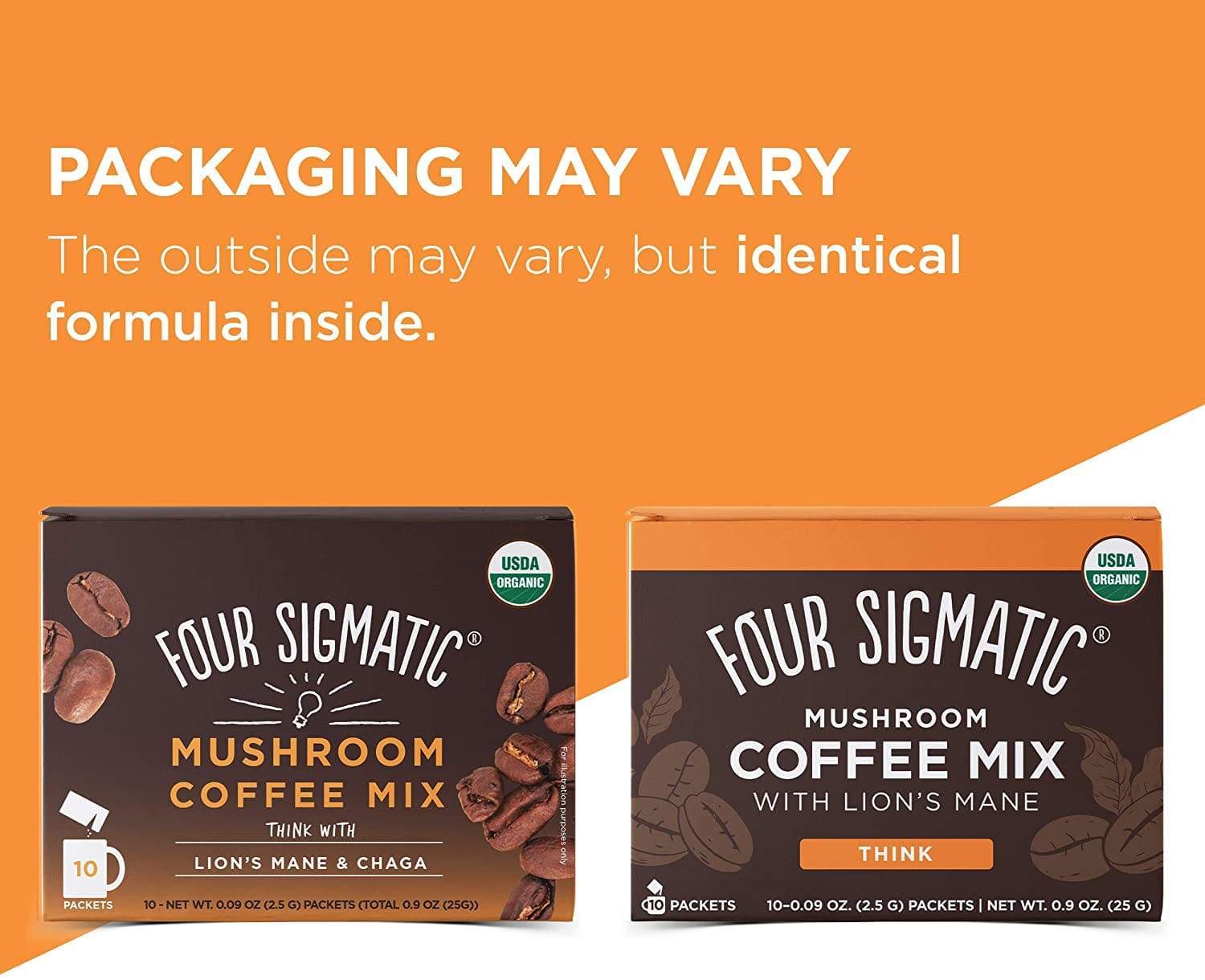 Four Sigmatic Mushroom Coffee Mix with Lion's Mane & Chaga 10 x 2.5 g Packet