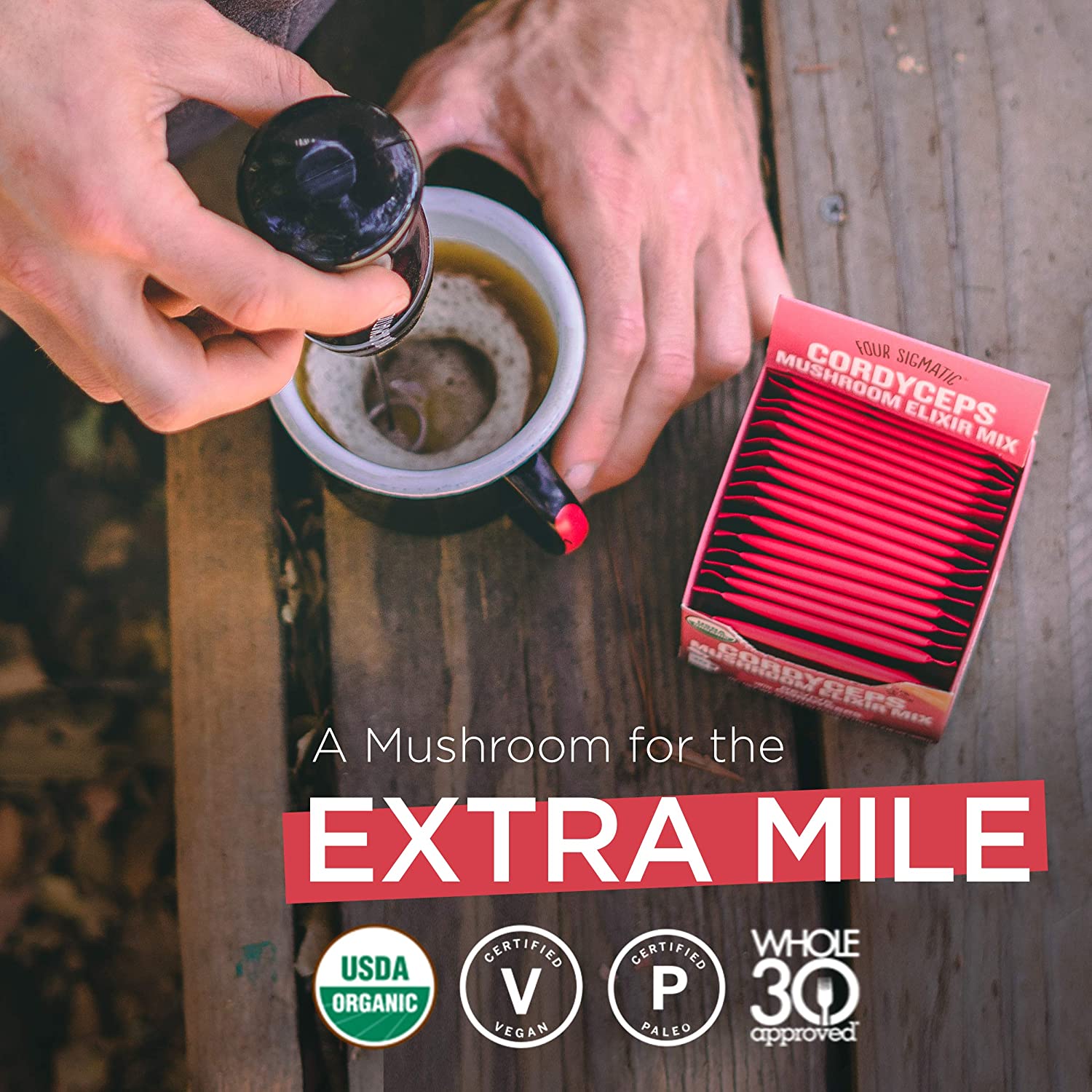Four Sigmatic Cordyceps Mushroom Elixir Mix 20 x 3 g Packets