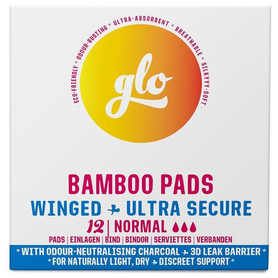 GLO Bamboo Pads for Sensitive Bladder, Normal w/ Wings