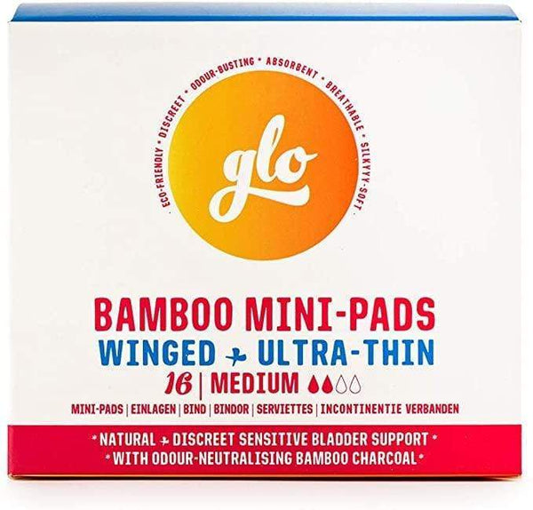 GLO Bamboo Mini-Pads Winged & Ultra-Thin Medium