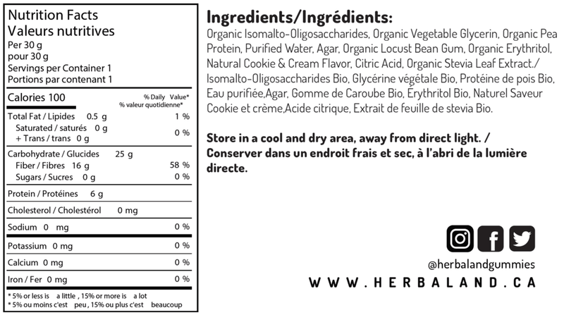HerbaLand Vegan Protein Gummies For Kids Cookie Dough 10 x 30 g
