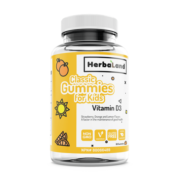Herbaland Classic Gummies for Kids Vitamin D3 60 Gummies