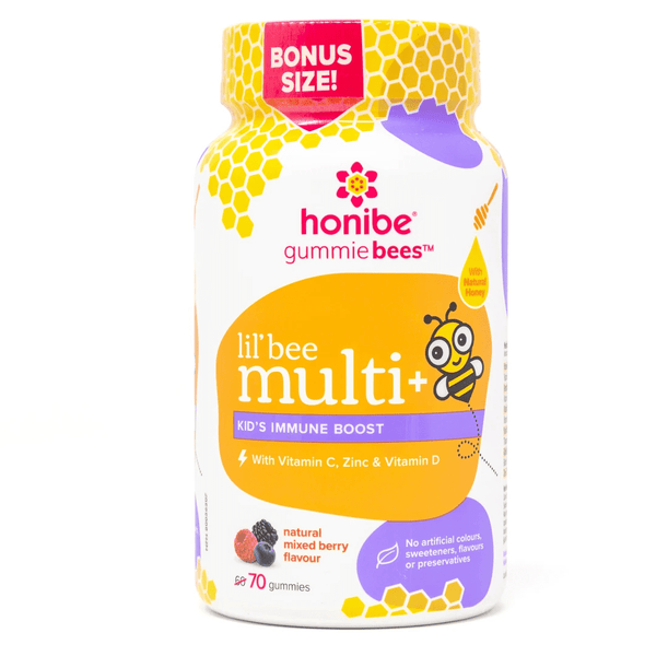 Honibe Gummies Bees Lil Bee Multi+ Kids Immune Support Mixed-Berry