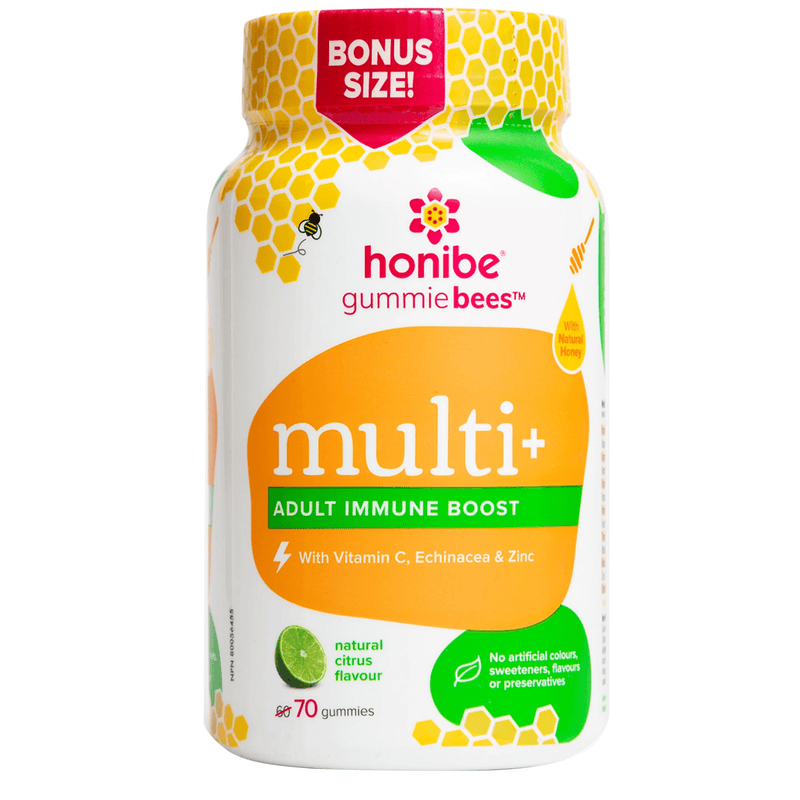 Honibe Gummies Bees Multi+ Adult Immune Boost Citrus