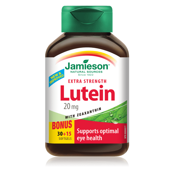 Jamieson Lutein Extra Strength 20 mg with Zeaxanthin 45 Softgels