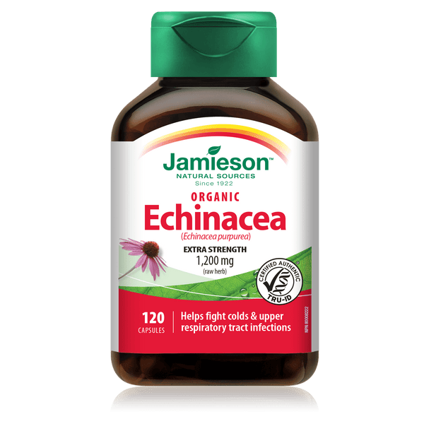 Jamieson Organic Echinacea Extra Strength 1200 mg 120 Capsules