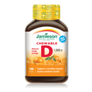 Jamieson 츄어블 비타민 D 1000 IU 천연 톡 쏘는 오렌지 100정