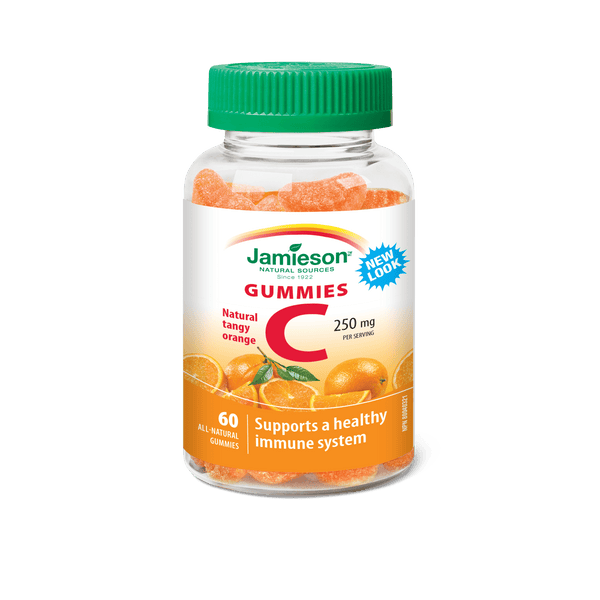 Jamieson Vitamin C Gummies Natural Tangy Orange 250 mg 60 Gummies