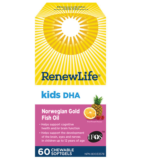 Renew Life Danish Gold Kids DHA 60 كبسولة هلامية قابلة للمضغ (تم إيقافها)