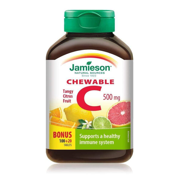 Jamieson Chewable C 500 mg Tangy Citrus Fruit 120 Tablets