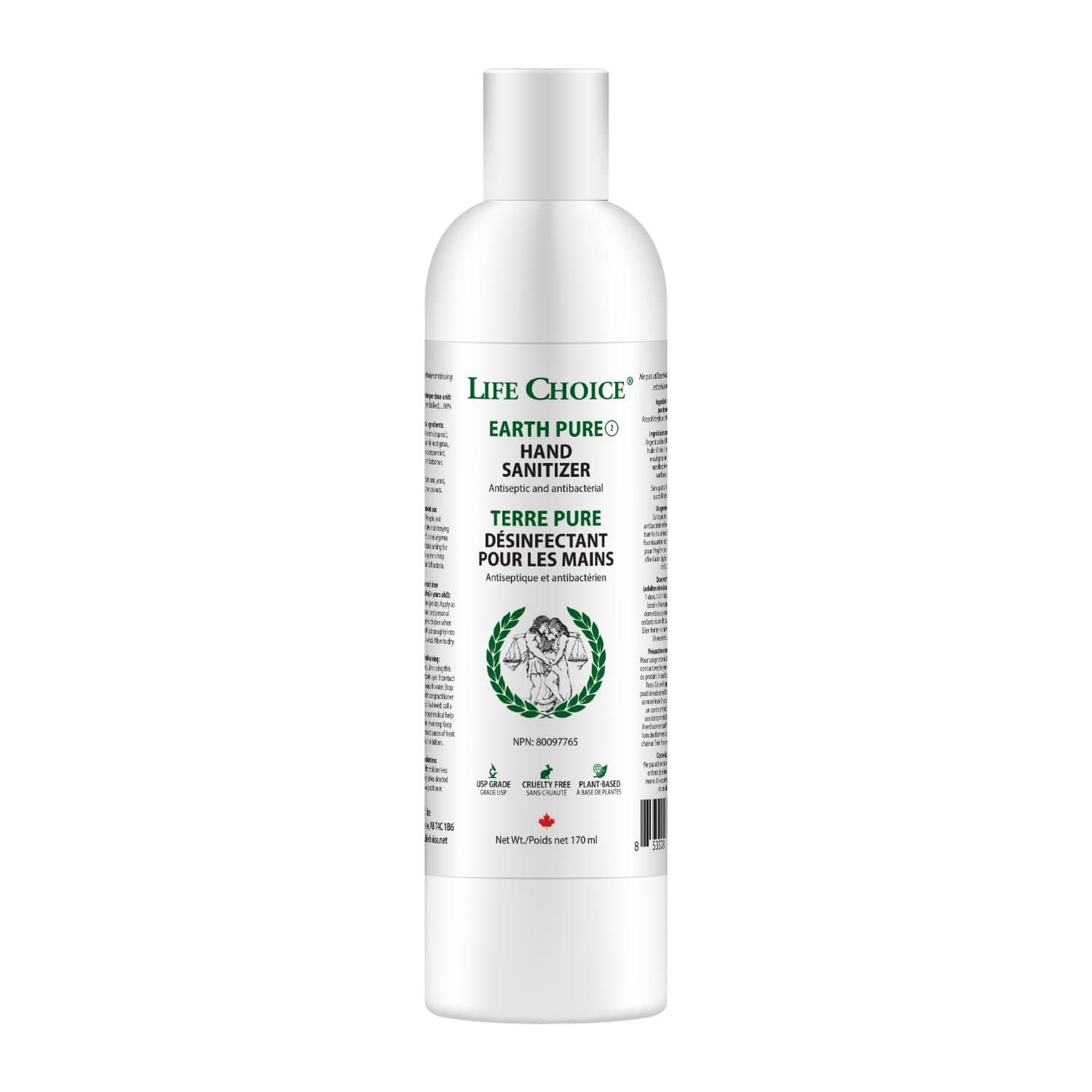 Life Choice, Earth Pure Hand Sanitizer, 170mL