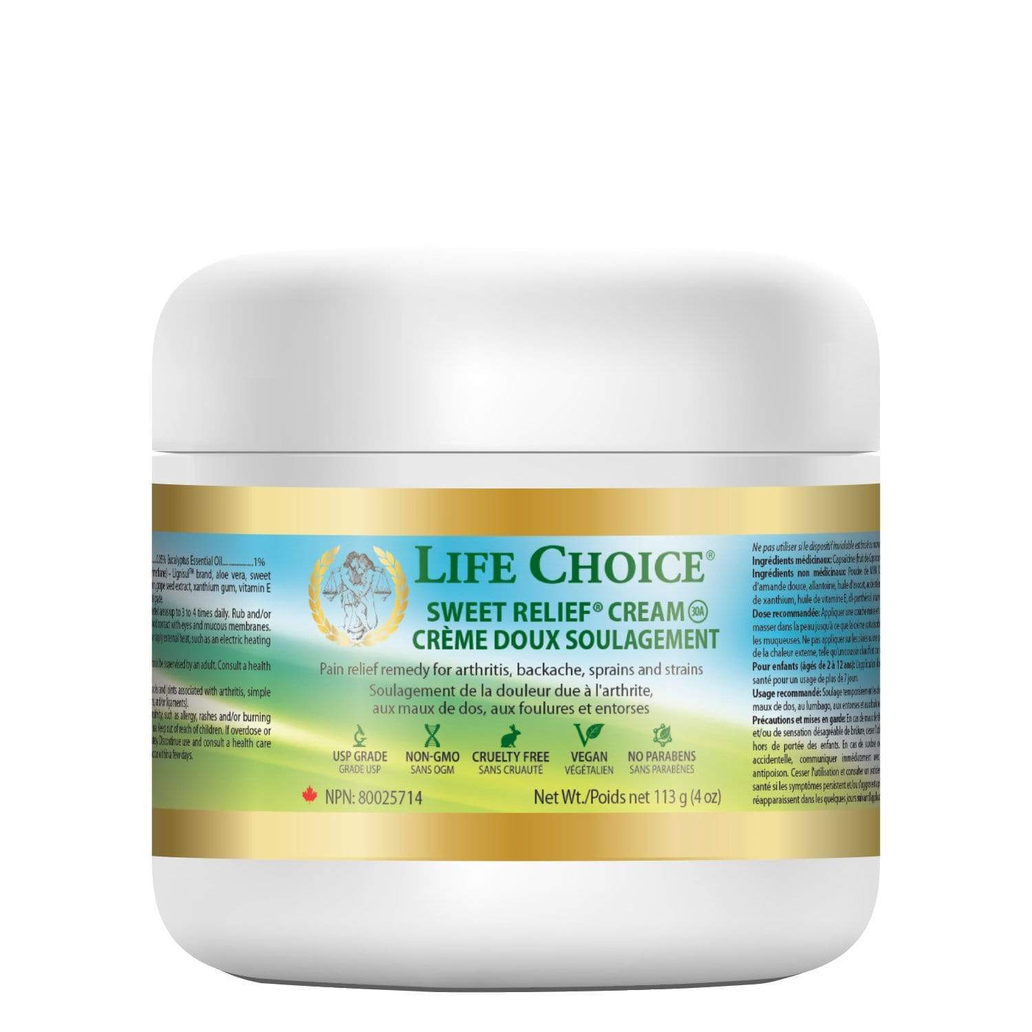 Life Choice Sweet Relief MSM cream with Capsaicin and Eucalyptus oil
