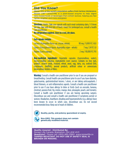Renew Life LactoZyme 30 V-Cap
