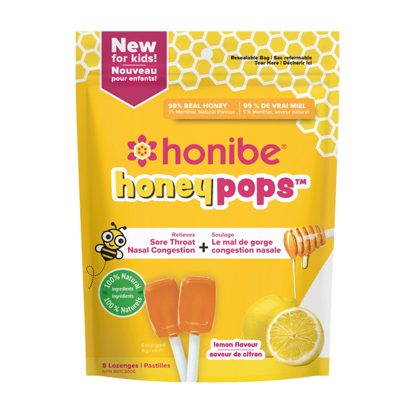 Honibe Honey Pops for Kids Lemon