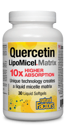 Natural Factors Quercetin LipoMicel Matrix Liquid Softgels