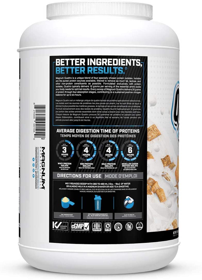 Magnum Quattro 4 Stage Protein Isolate, Toasted Cinnamon Cereal