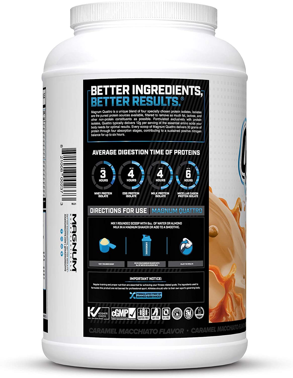 Magnum Quattro 4 Stage Protein Isolate, Iced Caramel Macchiato