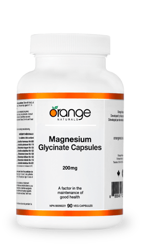 Orange Naturals Magnesium Glycinate 200 mg 90 Capsules