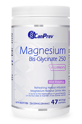 CanPrev Magnesium Bis-Glycinate 250 Refreshing Herbal Infusion Wild Rosehip