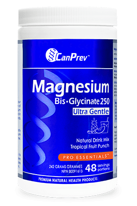 CanPrev Magnesium Bis-Glycinate 250 Ultra Gentle Tropical Fruit Punch 242 g