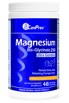 CanPrev 마그네슘 비스-글리시네이트 250 울트라 젠틀 리프레싱 오렌지 제스트 249g