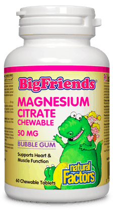 Natural Factors Magnesium Citrate 50 mg 60 Chewable Tablets