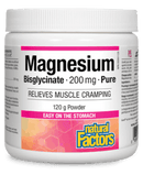Natural Factors 마그네슘 비스글리시네이트 200mg 120g 분말