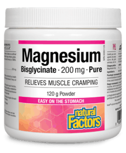 Natural Factors 마그네슘 비스글리시네이트 200mg 120g 분말