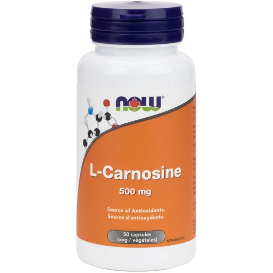 NOW, L-Carnosine, 500mg, 50 Veg Capsules