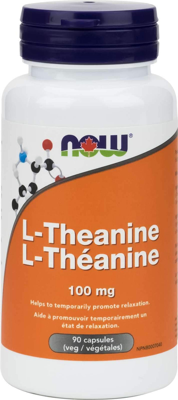 NOW L-테아닌 100 mg 90 식물성 캡슐