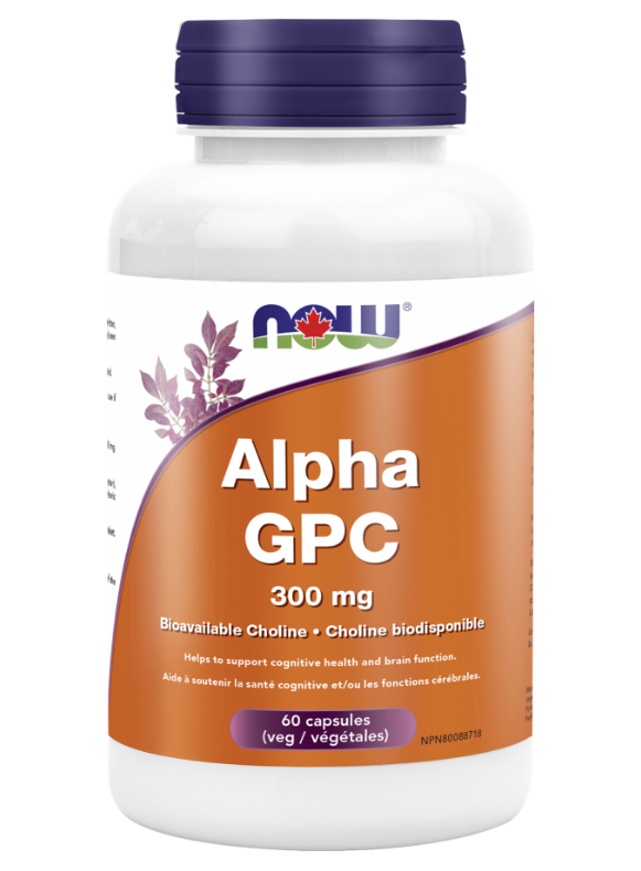 NOW 알파 GPC 300 mg 60 식물성 캡슐