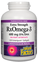 Natural Factors RxOmega-3 600 mg Extra Strength Softgels