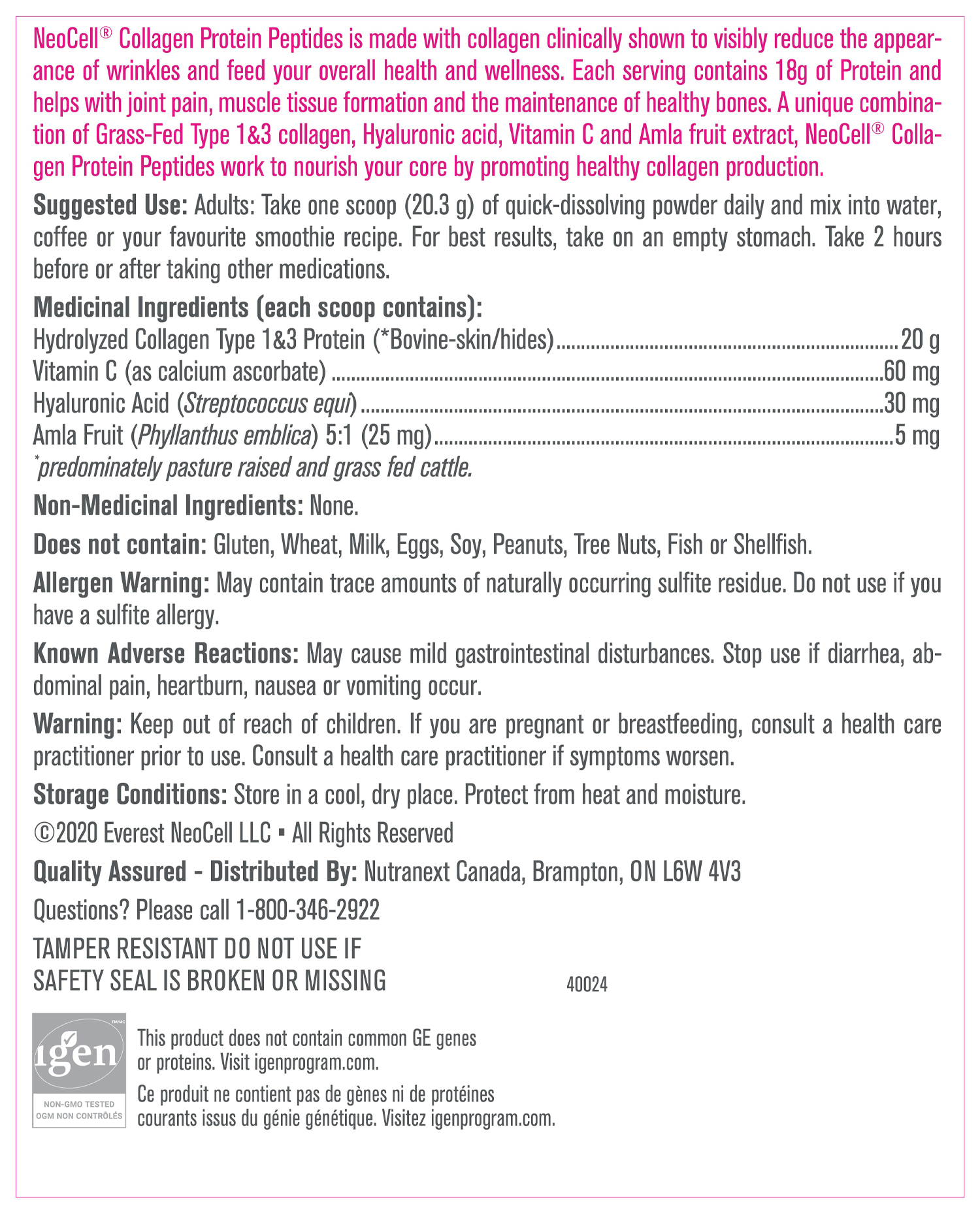 Neocell Collagen Protein Peptides Unflavoured
