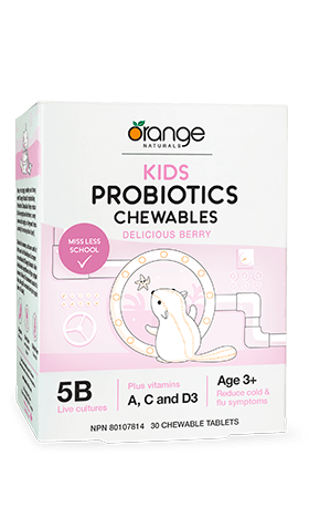 Orange Naturals Kids Probiotic Chewables Delicious Berry Tablets