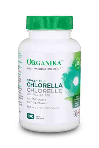 Organika CHLORELLA (Broken Cell Wall) 500MG 100 Tablets
