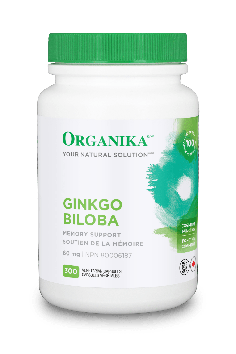 Organika GINKGO BILOBA EXTRACT 60MG 300 Capsules