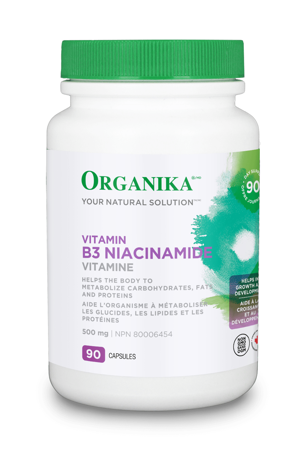 Organika B-3 (Niacin) NON-FLUSH 500MG 90 Capsules