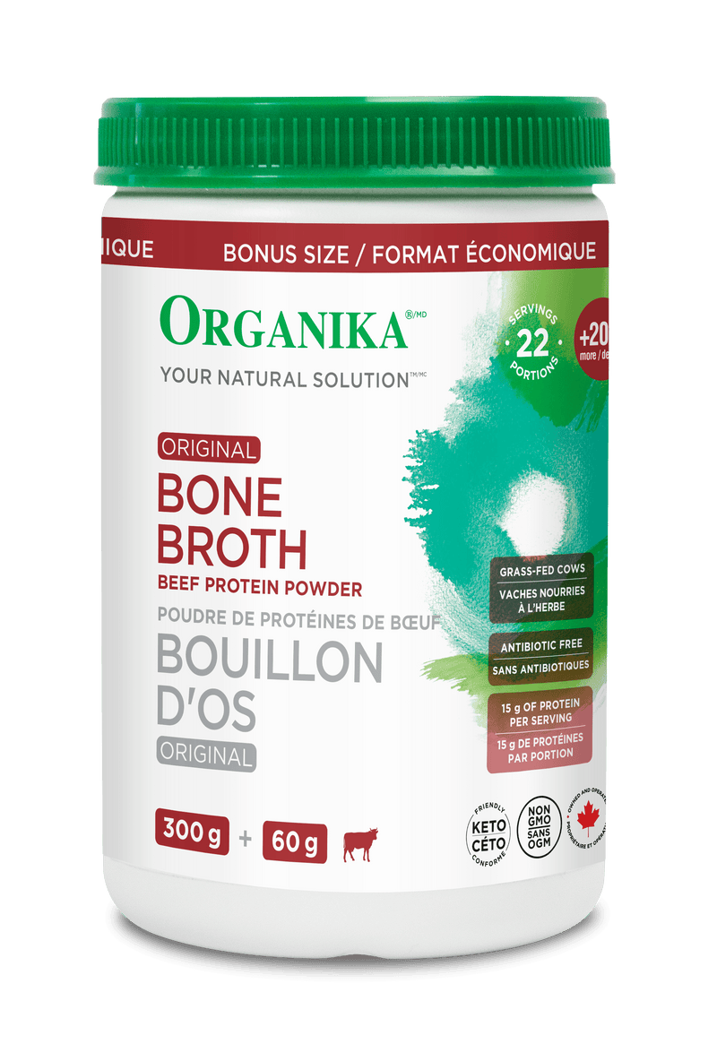 Organika Bone Broth Beef Protein Powder Bonus Size 360 g
