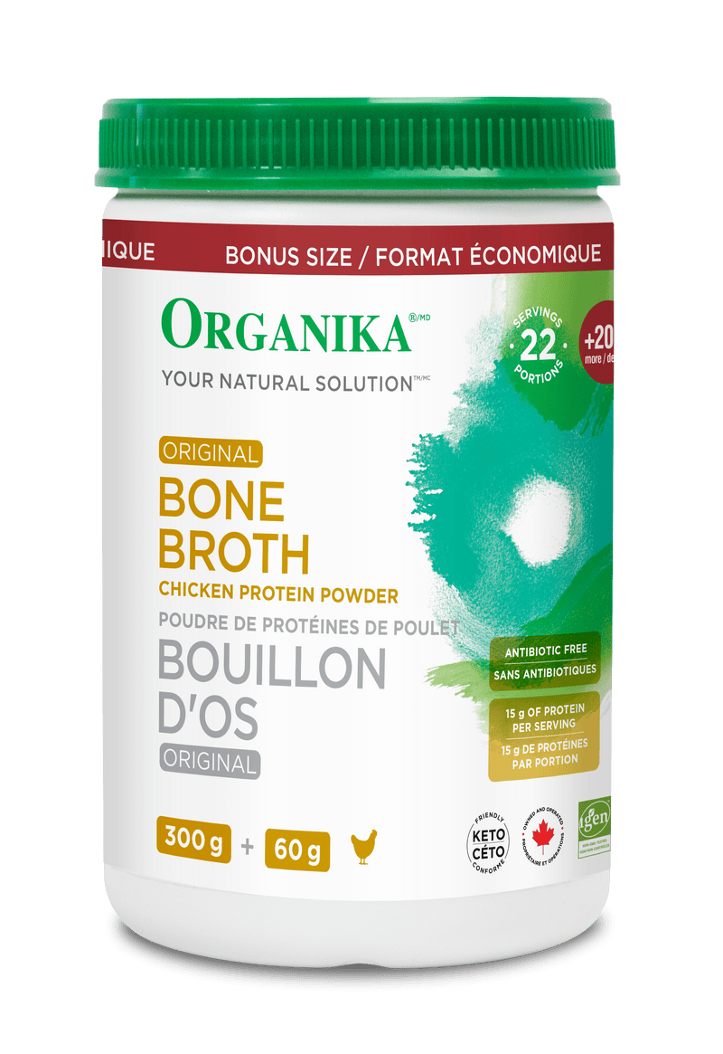 Organika Bone Broth Chicken Protein Powder Bonus Size 360 g