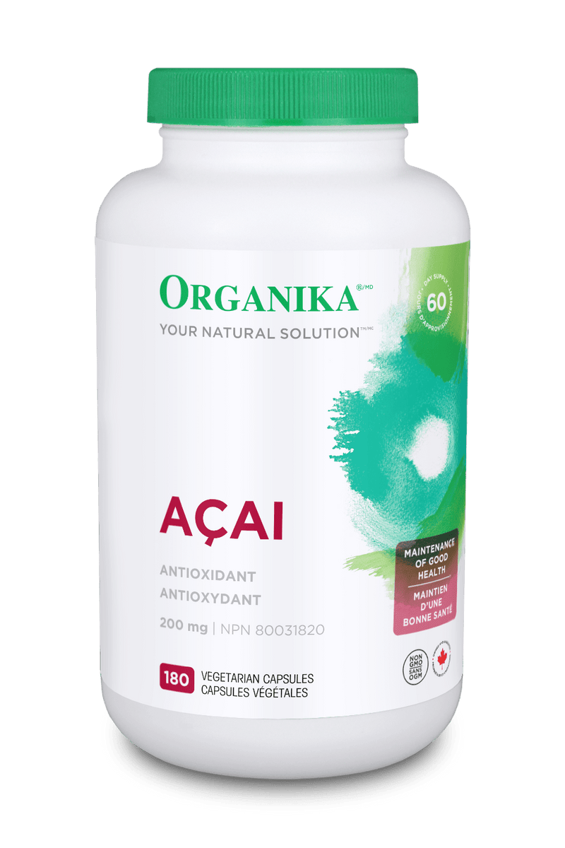 Organika Acai 200 mg 항산화 채식 캡슐