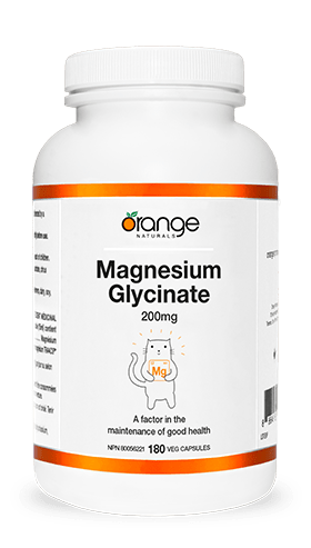Orange Naturals Magnesium Glycinate 200 mg 180 Capsules