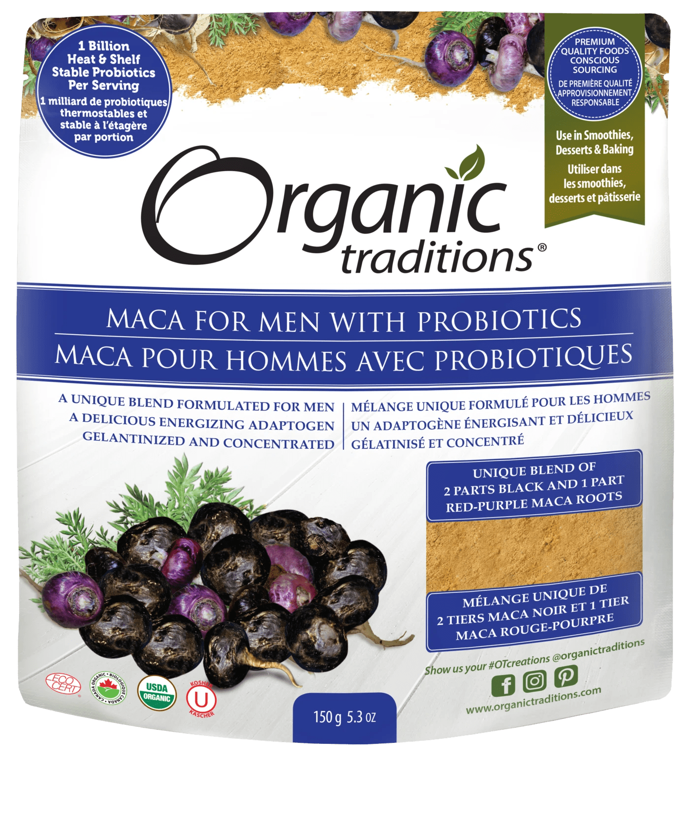 Organic Traditions Maca For Men With Probiotics