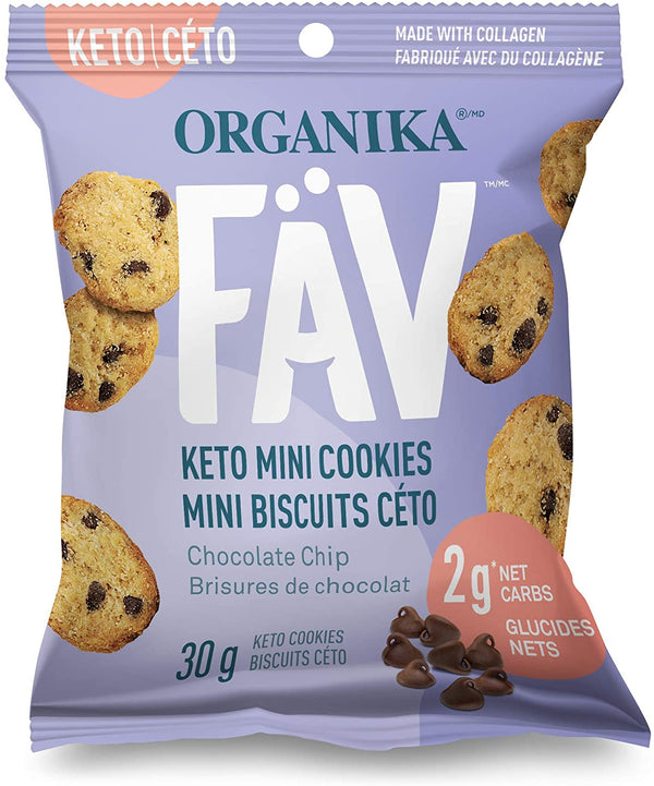 Organika FAV 케토 미니 쿠키 초콜릿 칩 맛