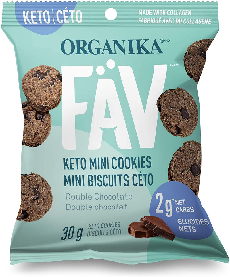Organika FAV Keto Mini Cookies Double Chocolate Flavour