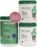 مسحوق سبيرولينا عضوي من أورجانيكا (2x ماكا + كاكاو مجانًا) - إصدار محدود