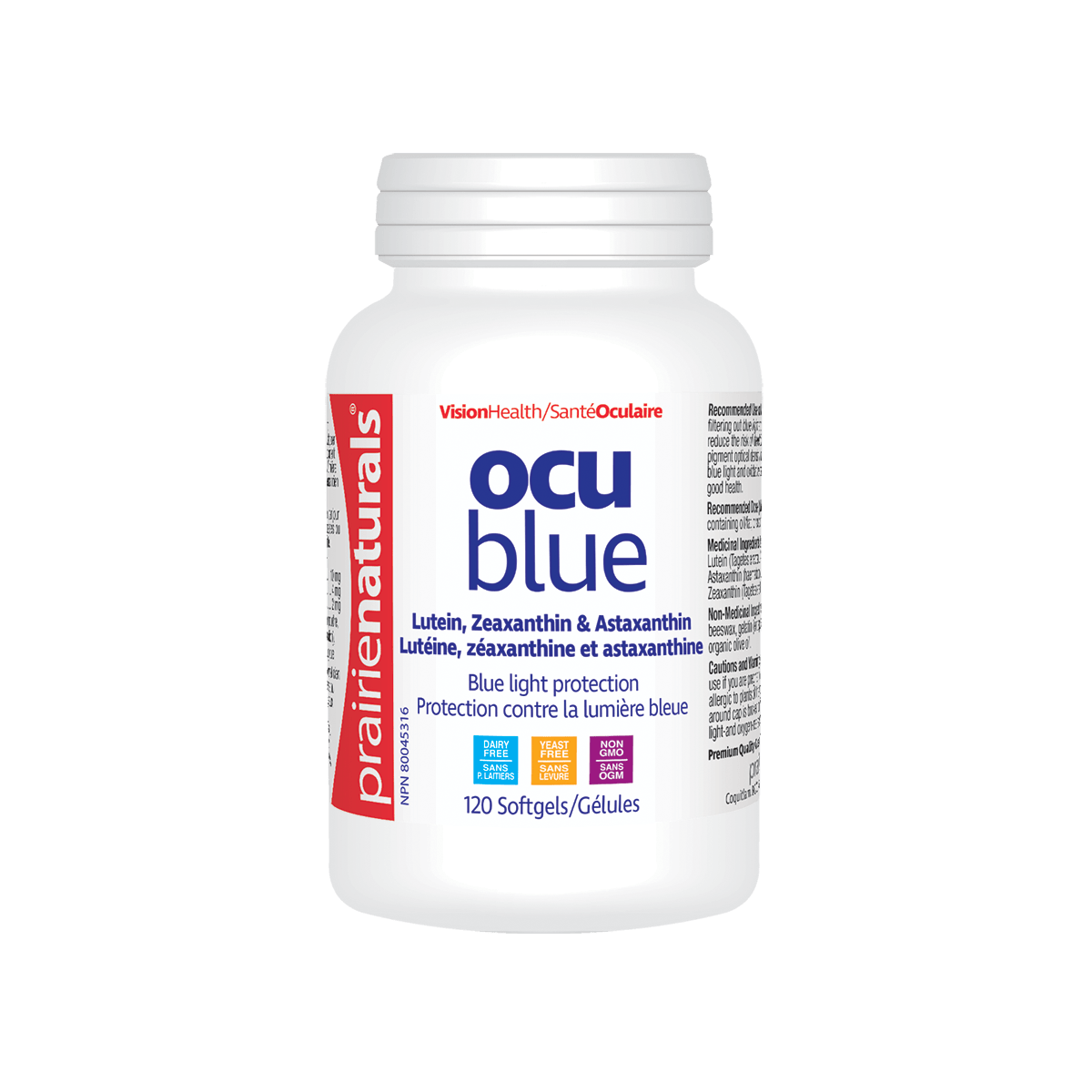 Prairie Naturals OcuBlue with Lutein & Astaxanthin 120 Softgels