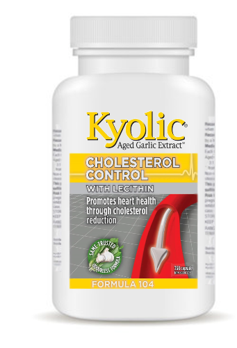 Kyolic, Cholesterol Control with Lecithin, Formula 104, 180 capsules