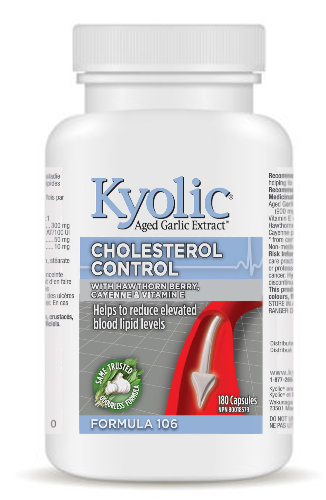 Kyolic, Cholesterol Control, Formula 106, 180 Capsules